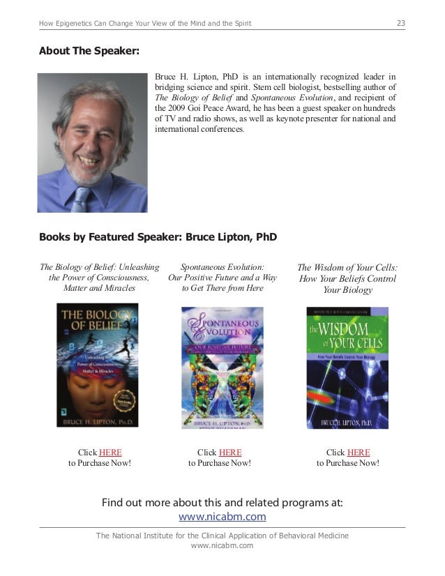 Bruce Lipton Spontaneous Evolution Pdf